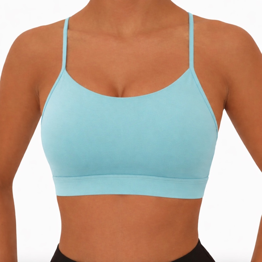 COMPER Y BACK SPORTS BRA FOR WOMEN LOW IMPACT RACERBACK WORKOUT BRAS  -SIZE L